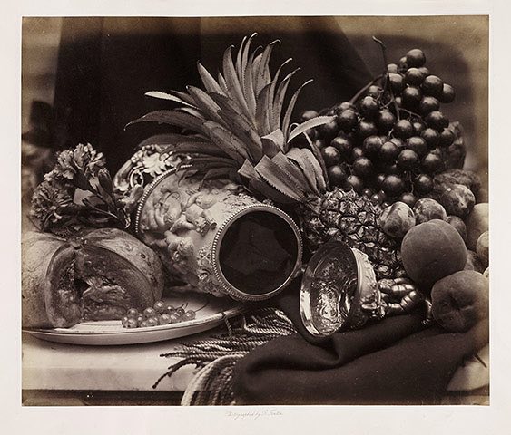 Still Life with Ivory Tankard and Fruit by Roger Fenton