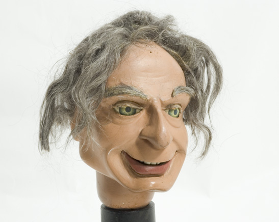 The head of a puppet of Professor Matthew Matic, from the television series Fireball XL5, c. 1962, National Media Museum Collection