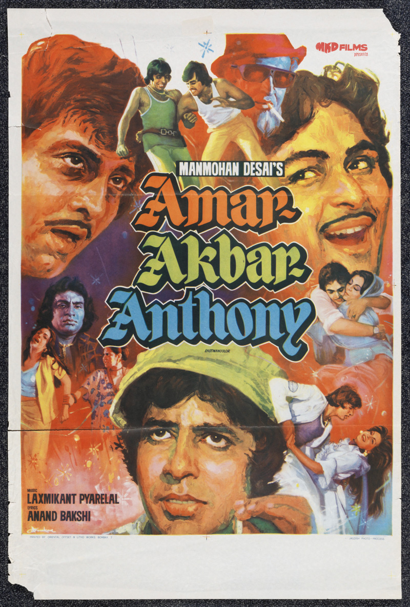 Amar Akbar Anthony featuring Amitabh Bachchan and Rishi Kapoor, 1977, Manmohan Desai, Science Museum Group collection