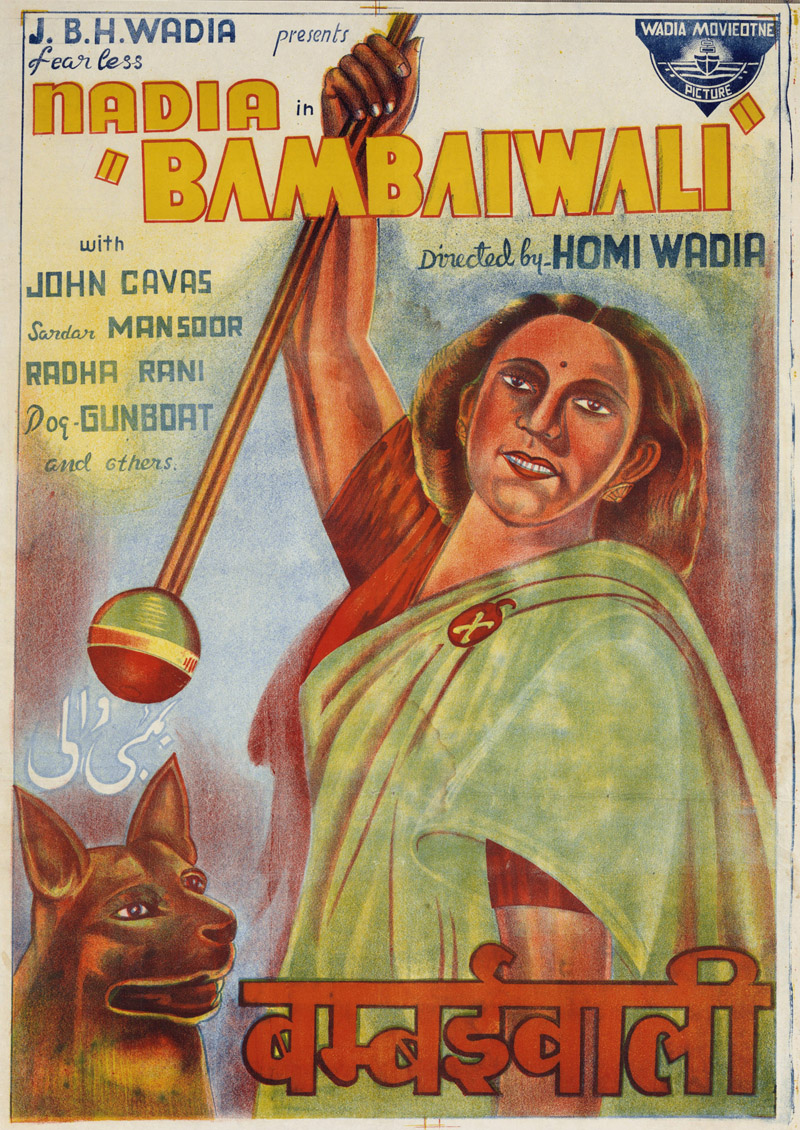 Bambaiwali featuring Fearless Nadia, 1941, Homi Wadia, Irna Qureshi Collection