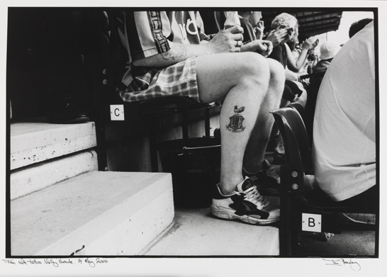 Fan with tattoo. Valley Parade. 14 May 2000 © Ian Beesley, National Media Museum Collection