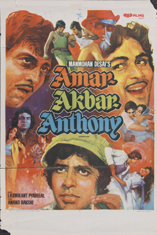 Amar Akbar Anthony featuring Amitabh Bachchan and Rishi Kapoor, 1977, Manmohan Desai, National Media Museum Collection