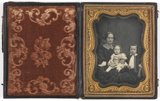 Group portrait of a woman with two children, c. 1850, National Media Museum Collection