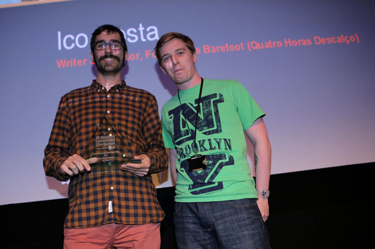 Frederico Costa (left) and Michael Wood, Shine Short Film Competition jury member