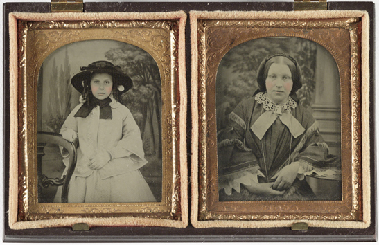 Portrait of a young girl and portrait of a woman, c. 1860