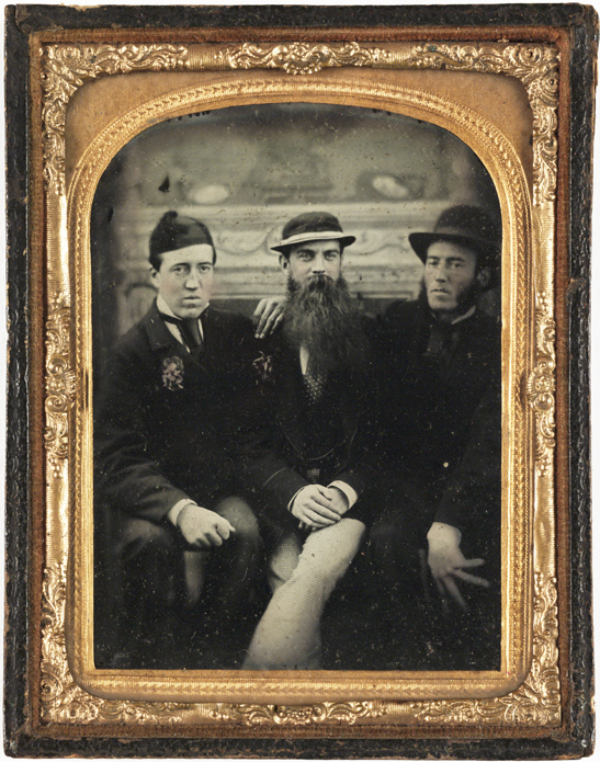 Three friends ambrotype, c. 1860