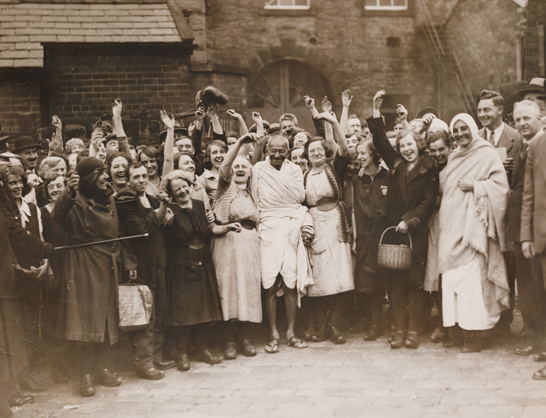 Gandhi with a crowd of supporters, 1931, Marshall, Daily Herald Archive, National Media Museum