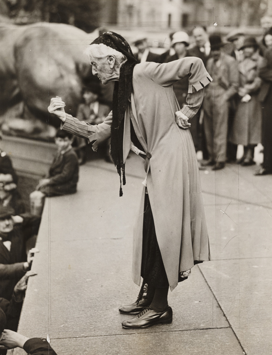 Mrs. Despard, the Suffragette, speaking at anti-fascist rally, Trafalgar Square, 12 June 1933, James Jarché, Daily Herald Archive, National Media Museum