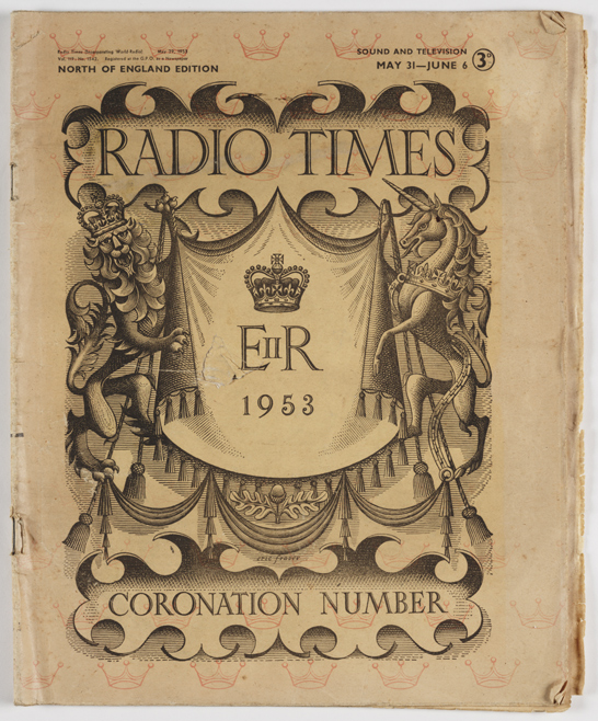 Cover of Radio Times, Coronation edition, May 31 - June 6 1953, National Media Museum Collection