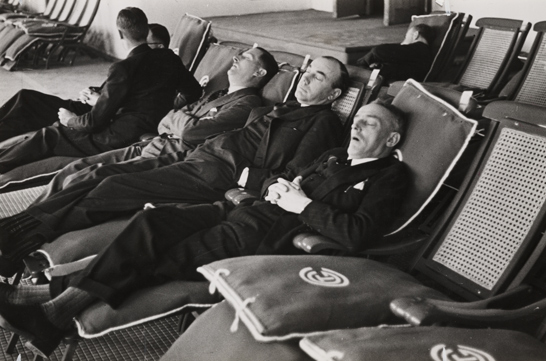Asleep on the deck of the SS Normandie, May 1935, James Jarché, Daily Herald Archive, National Media Museum Collection / SSPL