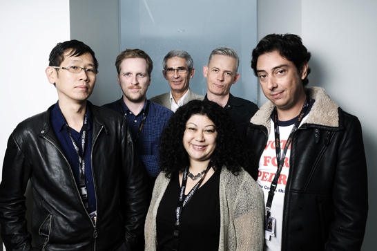 The Critics' Week Jury (l-r): Dennis Lim, Alex Vicente, Charles Tesson (Critics' Week Artistic Director), Alin Tasciyan, me, Miguel Gomes
