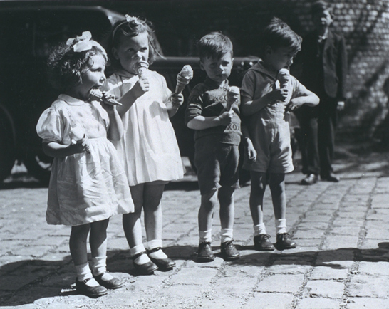 Four children eating ice cream, 7 July 1946, Daily Herald Archive, National Media Museum Collection / SSPL