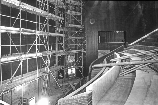 Building the IMAX auditorium in 1983