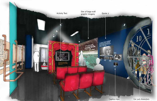 Moving Stories gallery design