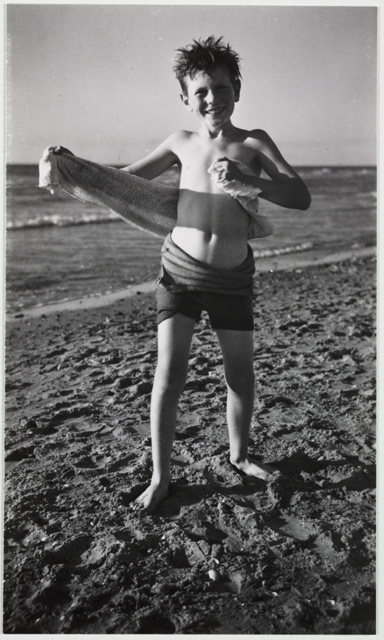 Young boy on a beach after a swim, c.1935, National Media Museum / SSPL