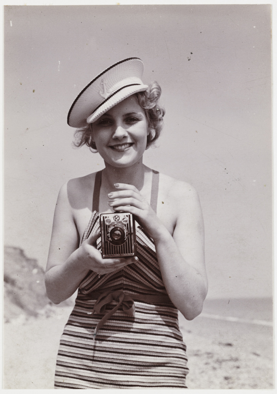 Woman taking a photograph, c.1935, National Media Museum Collection