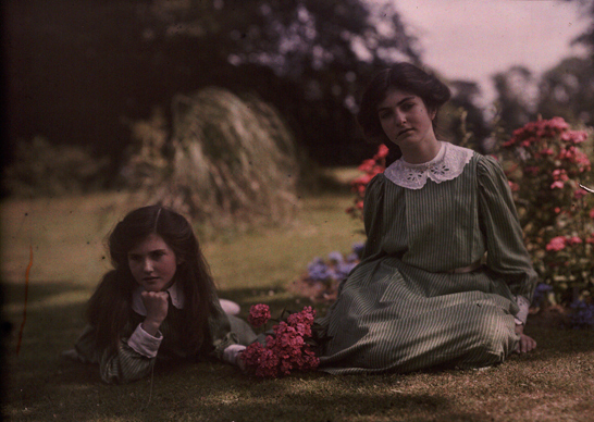 Two girls in a garden, 1938, Etheldreda Janet Laing, National Media Museum Collection / SSPL