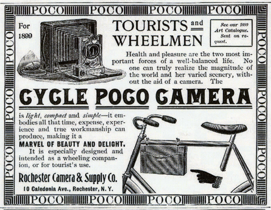 Advertisement for the Cycle Poco camera, 1899