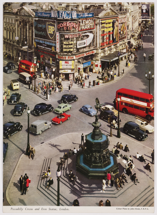 'Piccadilly Circus and Eros Statue, London', c.1962, John Hinde © John Hinde Ltd.
