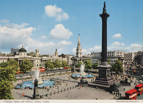 'Trafalgar Square and Nelson's Column, London' c.1962, John Hinde © John Hinde Ltd.