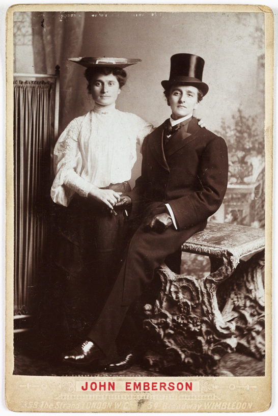 Two women, one dressed as a man, c. 1905, John Emberson © National Media Museum / SSPL. Creative Commons BY-NC-SA