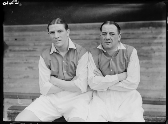 Arsenal footballers Ted Drake and Alex James, 1936, Harold Tomlin © Daily Herald / National Media Museum, Bradford / SSPL