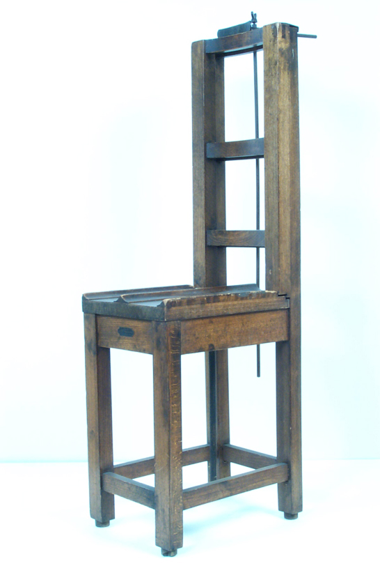 Criminal photography posing chair, c. 1880 © National Media Museum, Bradford / SSPL. Creative Commons BY-NC-SA