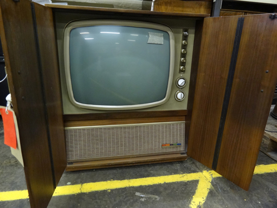 The Baird M702 dual-standard, National Media Museum collection - one of the first colour TVs manufactured in the Bradford factory, c. 1967 