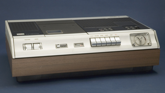 Philips N1500 video recorder, c. 1972 - the first consumer grade VCR © National Media Museum, Bradford / SSPL. Creative Commons BY-NC-SA