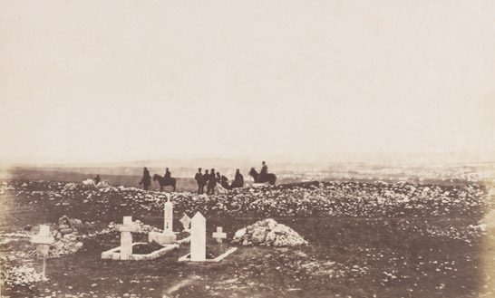 Officers on the lookout at Cathcart's Hill, Crimea, 1855, Roger Fenton, The Royal Photographic Society Collection © National Media Museum, Bradford / SSPL. Creative Commons BY-NC-SA