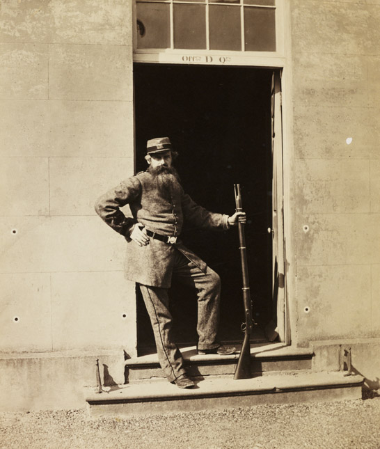 Roger Fenton in volunteer's uniform, 1860, Roger Fenton, The Royal Photographic Society Collection © National Media Museum, Bradford / SSPL. Creative Commons BY-NC-SA