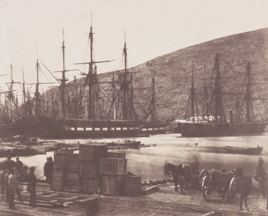 The Head of the Harbour, Balaklava, Crimea, 1855, Roger Fenton, The Royal Photographic Society Collection © National Media Museum, Bradford / SSPL. Creative Commons BY-NC-SA