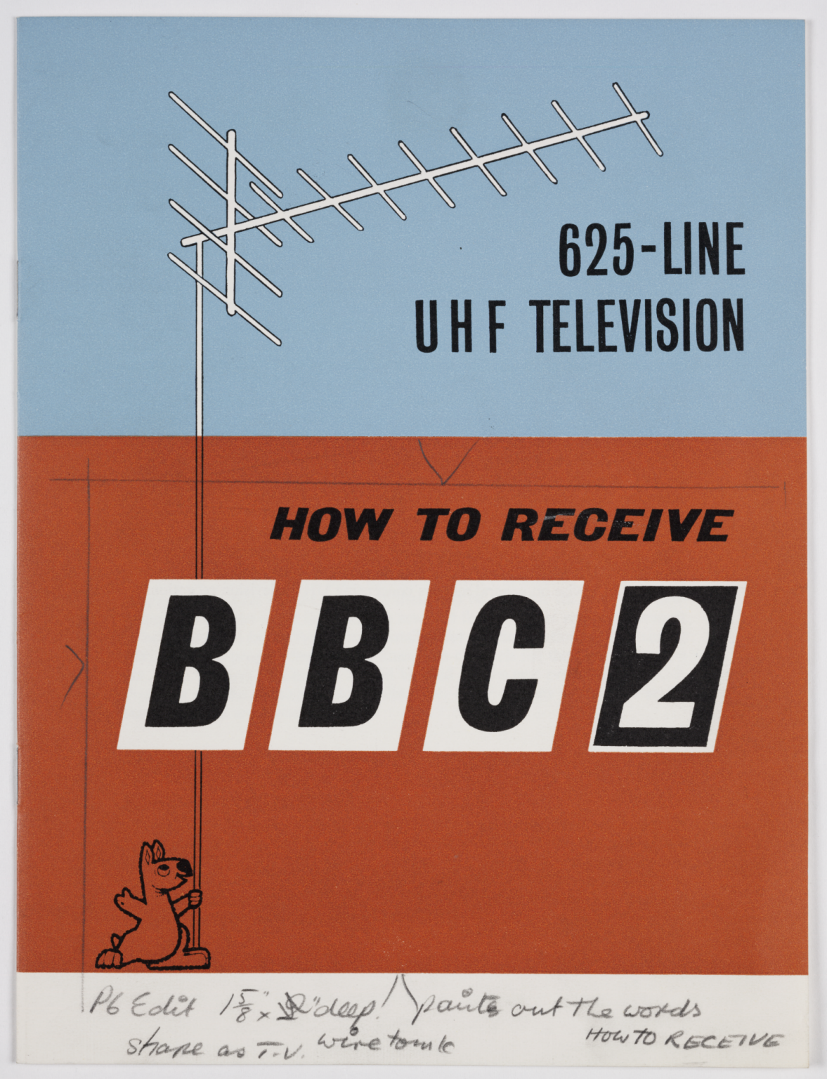 The front cover of a BBC booklet describing How to Receive BBC 2