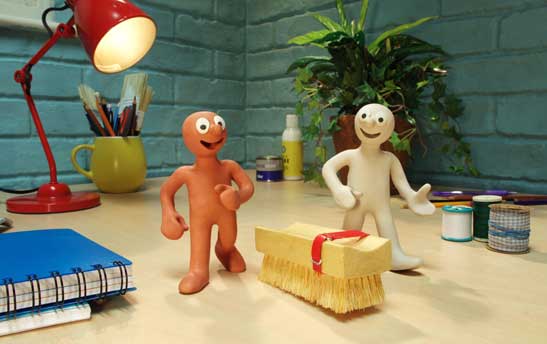 Morph & Chas, who made a comeback this year. Aardman Animations