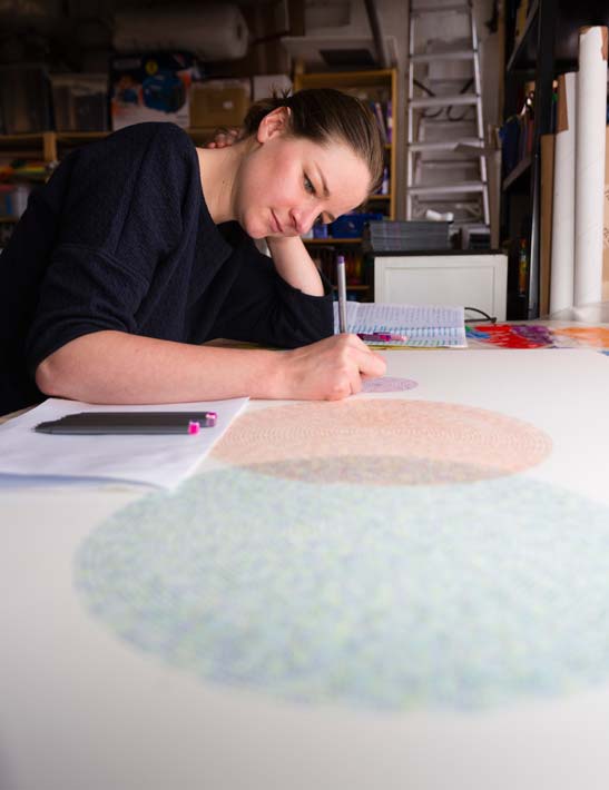 Artist Liz West working in her Manchester studio © National Media Museum