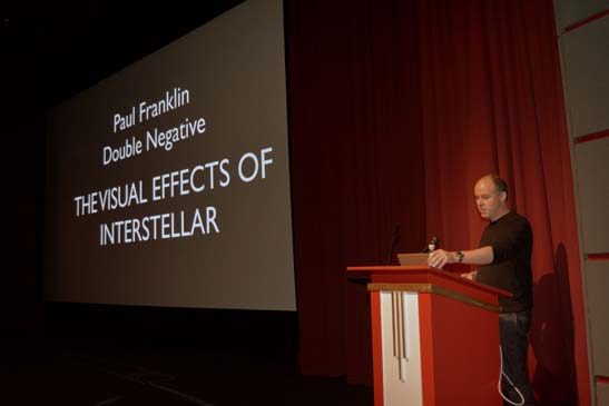Paul Franklin entertains a packed Pictureville with stories of the making of Interstellar