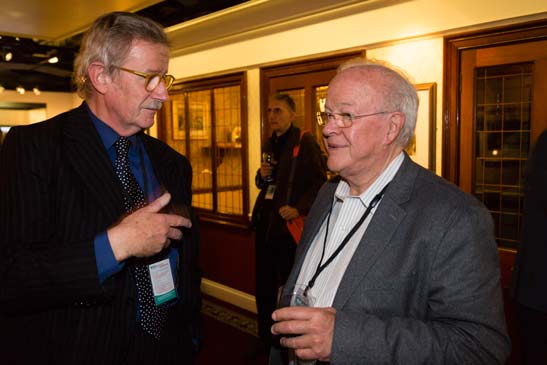 Sir Christopher Frayling and Douglas Trumbull in National Media Museum’s Kodak Gallery on the Opening Night of Widescreen Weekend 2015