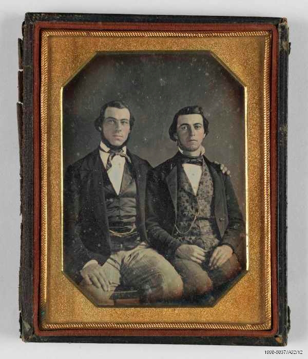 Cased Daguerreotype of two young men