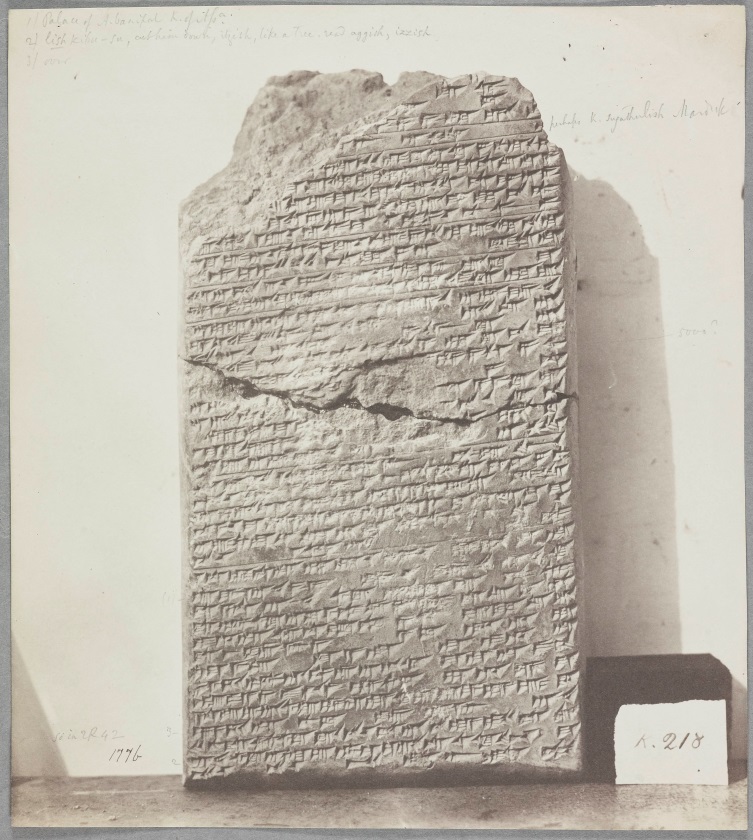Cuneiform tablet photographed by Roger Fenton c. 1854