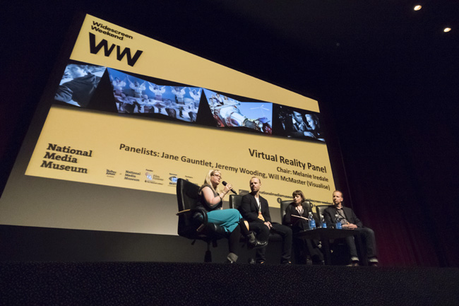 VR Panel in Pictureville, Chair: Melanie Iredale Speakers: Jane Gauntlett, Jeremy Wooding, Will McMaster. Part of Widescreen Weekend 2016