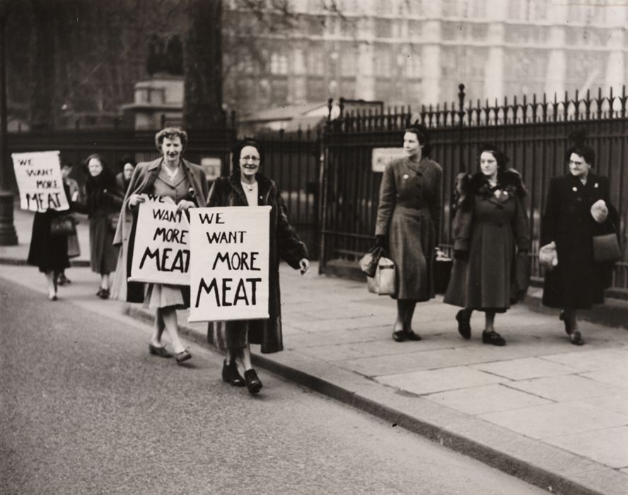 Housewives League demonstration at the House of Commons, 30 January 1951. G. Warner / Daily Herald Archive / National Science and Media Museum Collection / SSPL