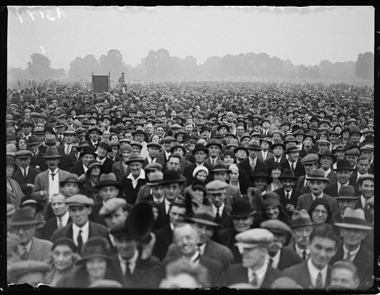 Unemployed demonstration, Hyde Park, 27 September 1931. George Woodbine Daily Herald Archive, National Science and Media Museum Collection / SSPL