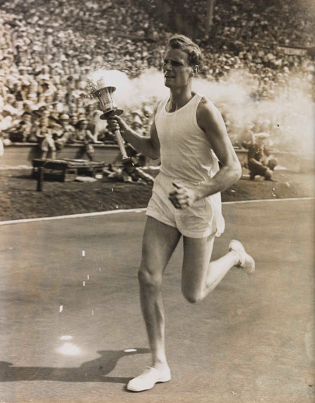 John Mark, Olympic Torch Bearer, London, 1948