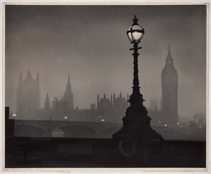 Photograph of Westminster at nightfall