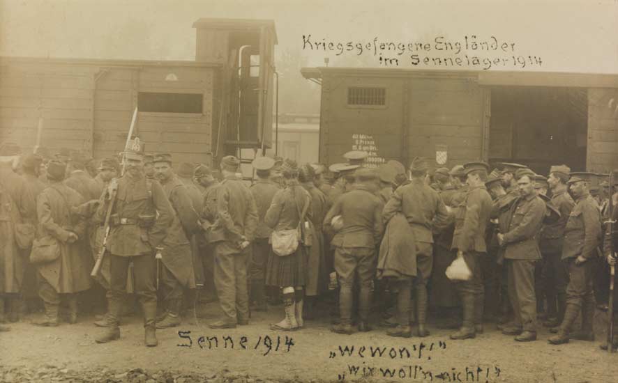 English prisoners of war in Sennelager, Germany, 1914