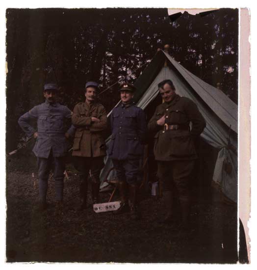 A group of soldiers outside a tent, 1916