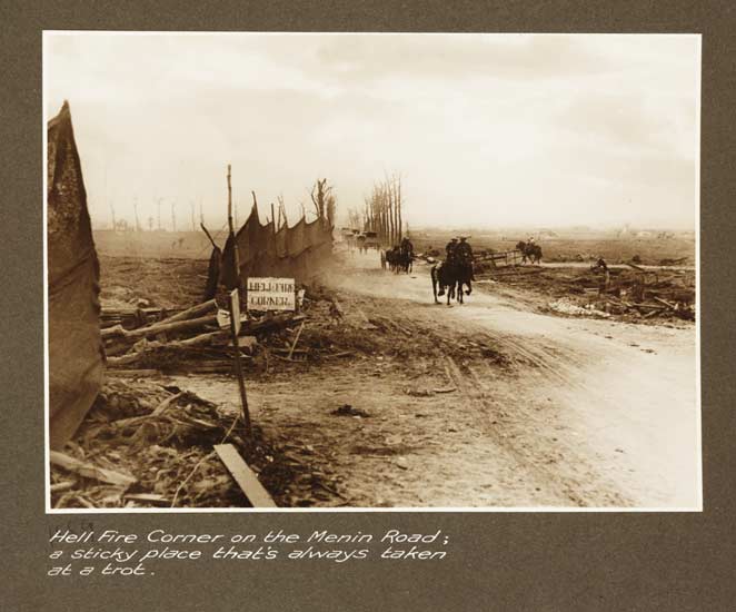 Picture of 'Hell Fire Corner' on the road between Ypres and Menin
