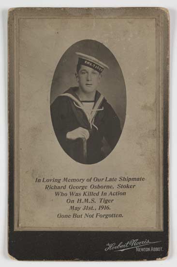 Photograph of a memorial to a deceased sailor