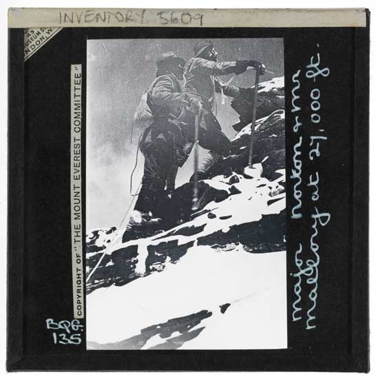 George Mallory and E.F.Morton approaching the highest point reached on the 1922 expedition