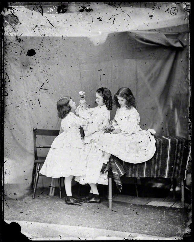 Edith, Ina and Alice Liddell, July 1860
